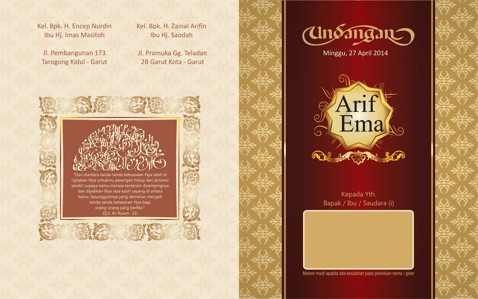 Download Contoh Undangan Pernikahan Cdri Copaxurban